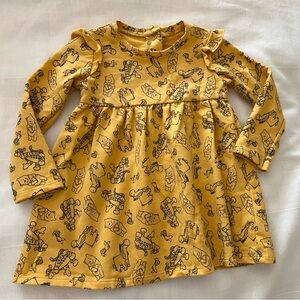 Disney Baby Winnie the Pooh Dress Baby Girl Sz 24 Months 2 Eeyore Piglet Yellow